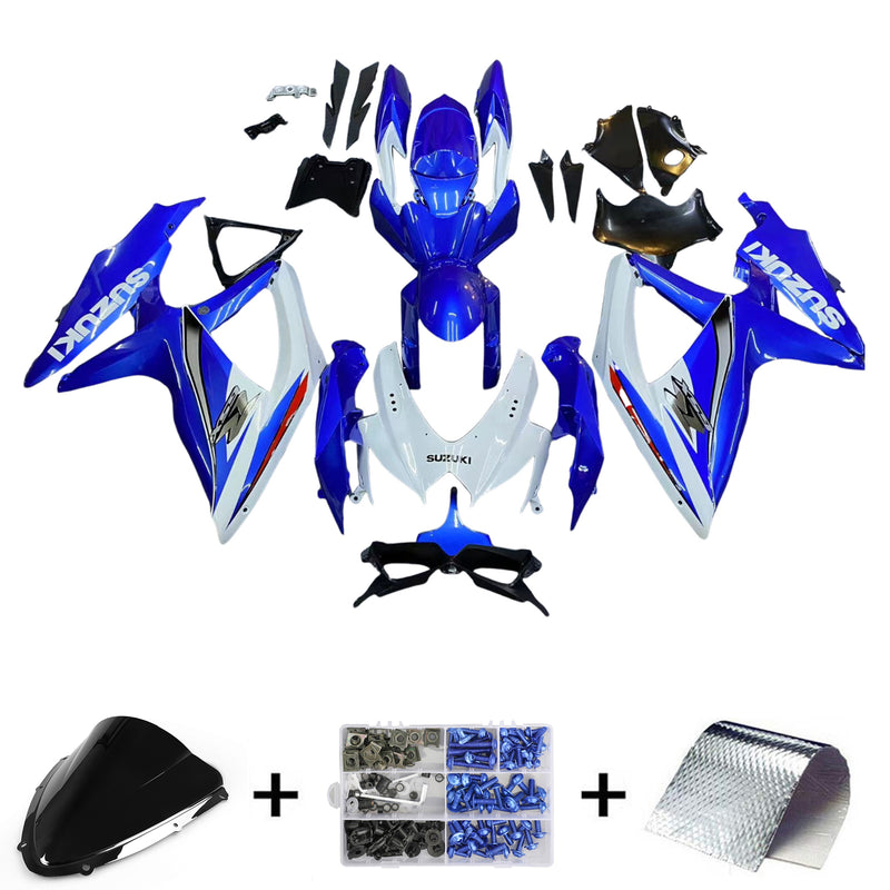 Amotopart Suzuki GSXR 600/750 2008-2010 K8 Fairing Kit Bodywork Plastic ABS