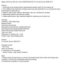 Beige Left Driver Side Sun Visor 83280TA5A51ZA For Honda Accord 2008-2017