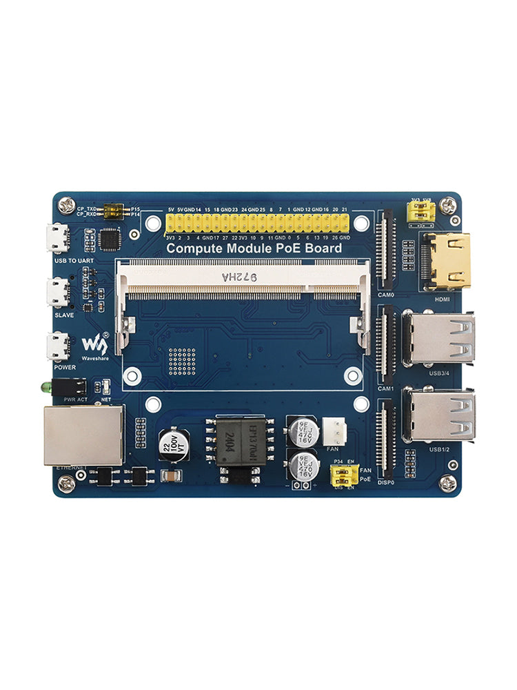 Raspberry Pi Compute Module Expansion Board CM4S/CM3/3+/3+Lite POE Power Supply