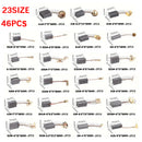 46Pcs 23 Sizes Electric Motor Carbon Brushes Replacement For Power Tool