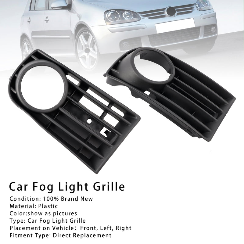 1 Pair Front Bumper Fog Light Grill Cover Bezel For VW Golf V MK5 2005-2009