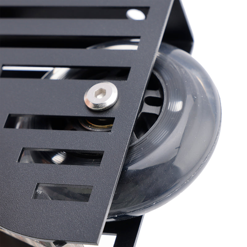 Rolling Library Sliding Ladder Hardware Kit with Brake 3.3FT Round Tube