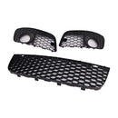 2006-2009 For VW GOLF MK5 GTI 3PCS Front Lower Bumper Grille + Fog Light Cover