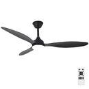 Remote Quiet 6 Speeds Black White Modern 52" Pendant Ceiling Fan with Light