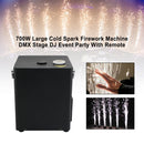 700W Large Cold Spark Firework Machine DMX Stage DJ Event Party With Remote Generic
