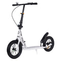 Shock-Absorbing Foldable Commuter Kick Scooter With 12" Large Smooth Rolling Rubber Air Tires Pink/Green/White/Black