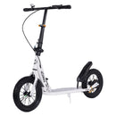 Shock-Absorbing Foldable Commuter Kick Scooter With 12" Large Smooth Rolling Rubber Air Tires Pink/Green/White/Black