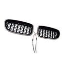 Gloss Black Kidney Bumper Grill Grille Fit BMW 5 Series F10 F11 2010-2016