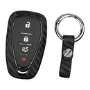 Leather Silicone Car Key Case Cover With Buckle For Chevrolet