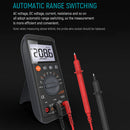 Digital Multimeter Tester Resistance with DC/AC Voltmeter; Measures Voltage Continuity Current Suitable for Household Electrical and Automotive Repairs and Diodes; Auto Range Switching 6000 Counts