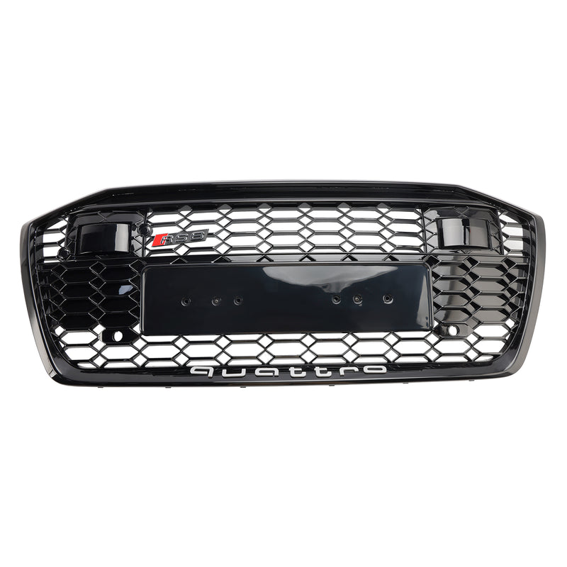 RS6 Style Honeycomb Mesh Front Grill Grille Fit Audi A6 S6 2019-2023 W/ACC