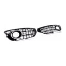 Front Bumper Honeycomb Fog Grille Cover For Audi A4 Allroad B8 2010-2015 Chrome