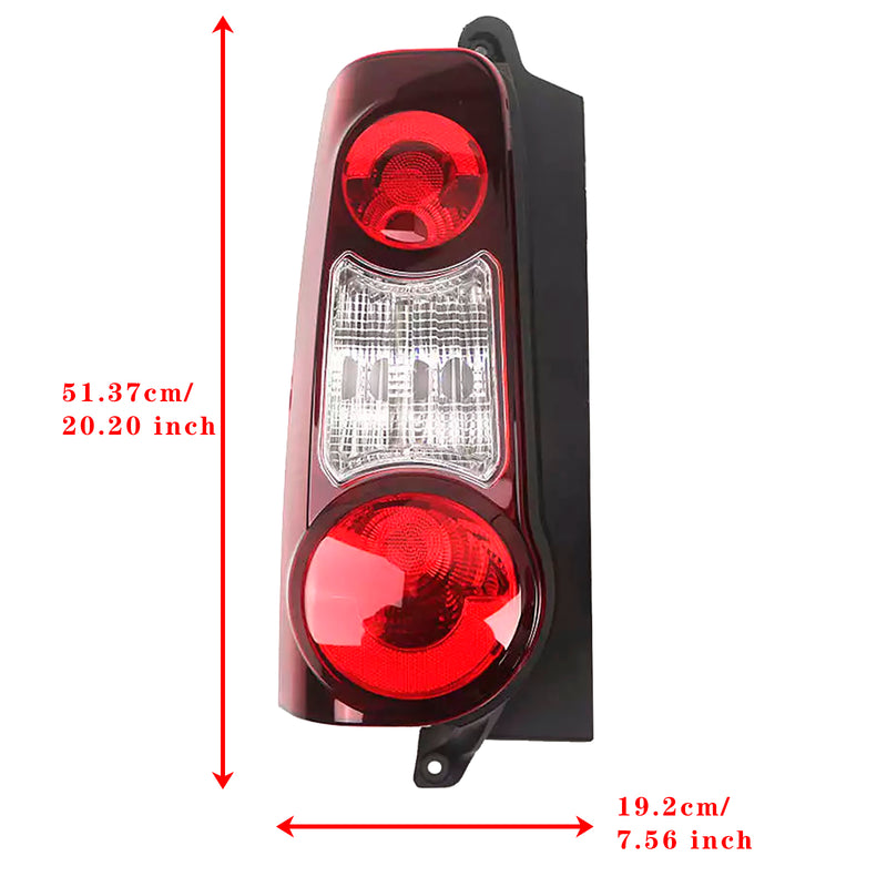 Left+Right Side Tail Light Lens Housing For Peugeot Partner 2012-2019