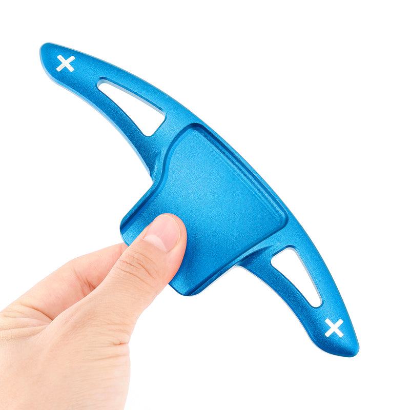 Steering Wheel Paddle Shifter Extension For Ford Explorer 13-19 Aluminium Blue