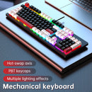 104Key Wired Mechanical Linear Switch Gaming Keyboard With Blue Switch RGB Light