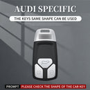 Aluminum Alloy TPU Black Car Key Case Cover With Buckle For Audi a6l a4l a3