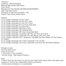 Pair Fog Light Covers For Dodge Challenger 2015-2022 68259661AA