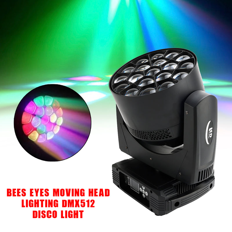 19x15W LED RGBW Beam Wash Big Bees Eyes Moving Head Lighting DMX512 Disco Light