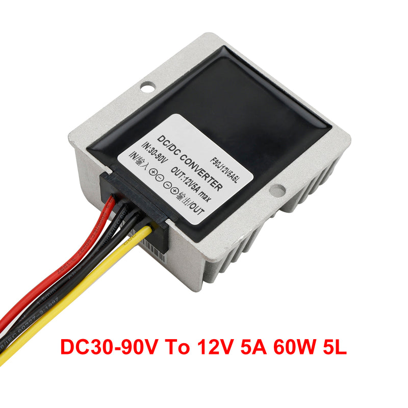WaterProof 30-90V to 12V 1-30A Step Down DC/DC Power Converter Regulator