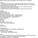 Daytime Running Light LED Modules LR3B 12V 2W 22-2Pin For STANLEY