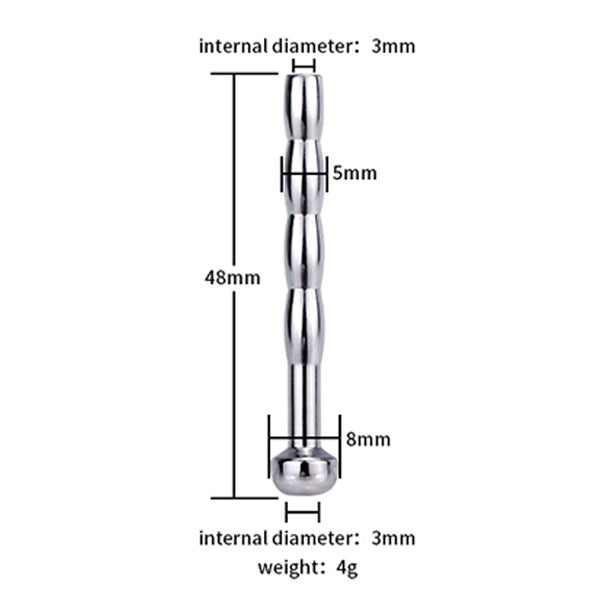 Male Stimulate Urethral Stretching Penis Dilator Hollow Plug Stainless Steel