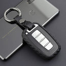 Leather Silicone Car Key Case Cover With Buckle For Hyundai Old Smart