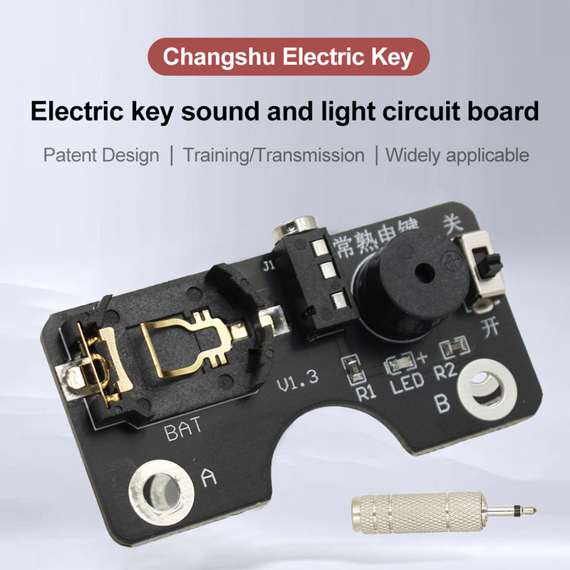 Morse Code CW Transmission Training Key Sound Light Circuit Board For Manual Key