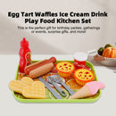 Egg Tart Waffles Ice Cream Drink Play Food Kitchen Set Children Toy Set For Kid