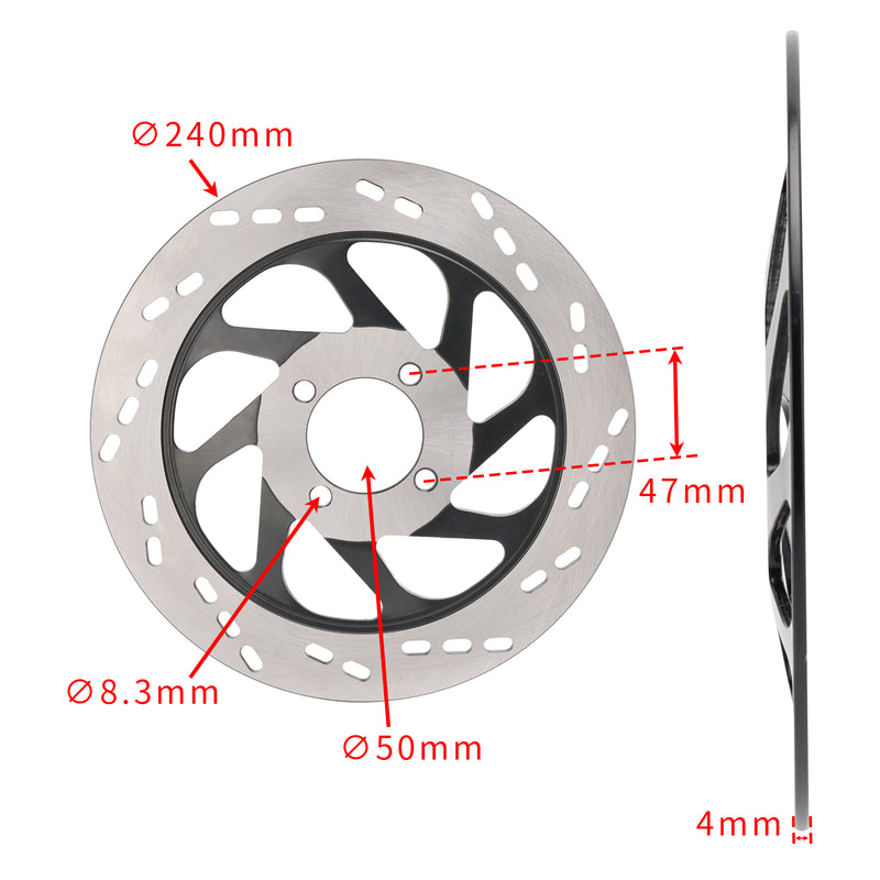 240MM FRONT BRAKE ROTOR DISC FOR SUZUKI EN125 EN125-2A 3A 3F EN150 EN150-A