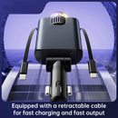 120W Super Fast Car Charger with Retractable Cable Smart Air Freshener Charger
