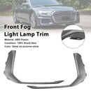 2PCS Front Fog Light Lamp Trim Fit Audi A6 C8 S-Line S6 2019-2023 Gray