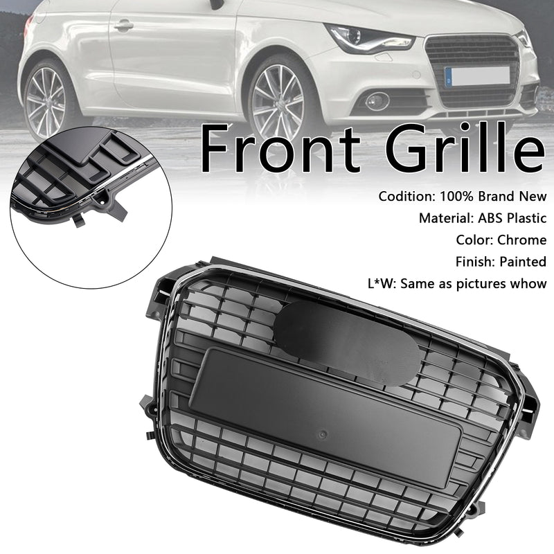 Chrome Front Bumper Grill Grille Fit Audi A1 S-Line 2010-2014 MK1