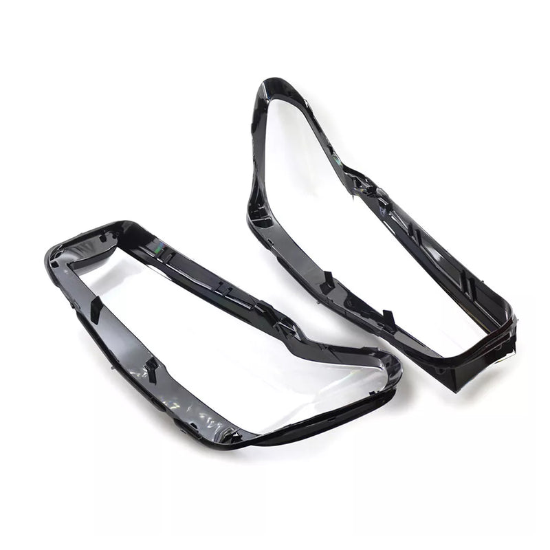 2PCS Headlight Headlamp Lens Cover Shell For BMW 5 SERIES G30 G38 2020-2022