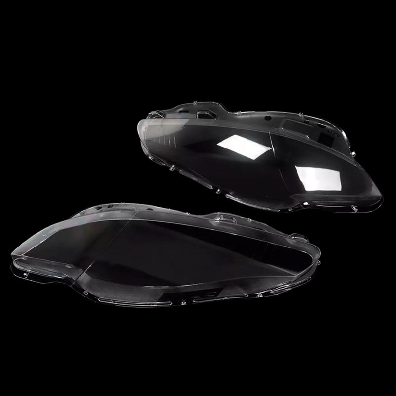 Pair Front Headlight Lens Cover Shell Clear For Jaguar XJ XJL 2010-2019