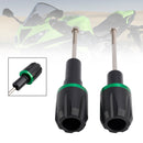 Cnc Anti-Crash Frame Sliders Protector Green For Kawasaki Ninja 650 2017-2023