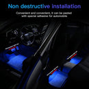 Car Interior Footwell Atmosphere RGB LED Strip Lights With Remote+ APP Control