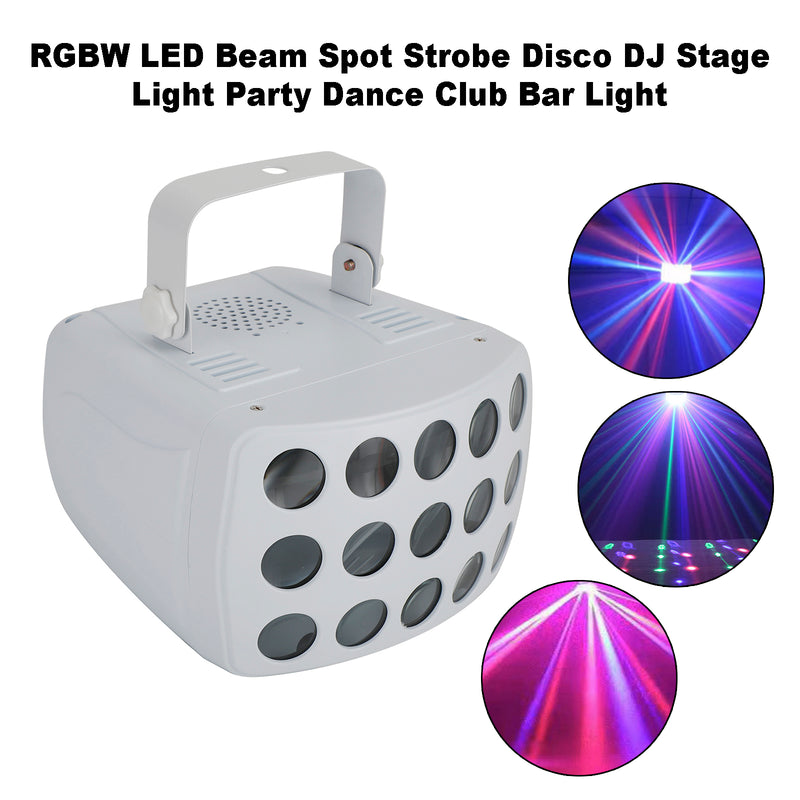 RGBW LED Beam Spot Strobe Disco DJ Stage Light Party Dance Club Bar Light US Plug