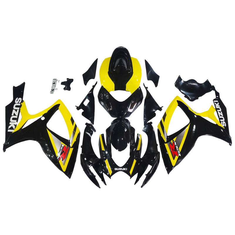 Fairings 2006-2007 Suzuki GSXR 600 750 Black & Yellow GSXR  Generic