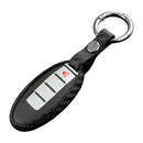 Leather Silicone Car Key Case Cover With Buckle For Nissan