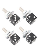 2x Custom DICE License Plate Bolt Screw Black Plastic Motorcycle Chopper Bobber