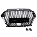 RS3 Style Front Bumper Grill Grille Fit Audi A3 Sline S3 2013-2016 With ACC