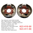 2PCS 12-1/4" X 3-3/8" (12.25" X 3.375") Hydraulic Trailer Brake Assembly