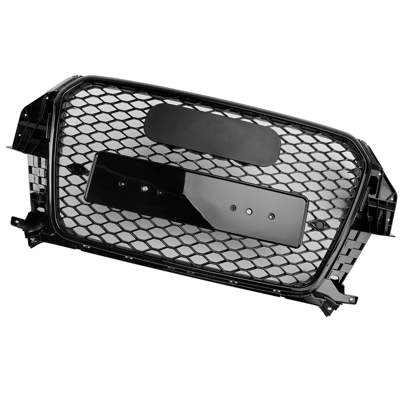 RSQ3 Style Gloss Black Front Honeycomb Mesh Grille Fit Audi Q3 2011-2015