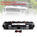 Black Front Bumper Grille Grill Fit Toyota Tacoma 2024+ With Led & Light Bar