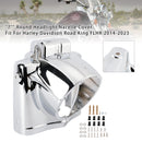 7" Round Headlight Nacelle Cover For Touring Road King FLHR 2014-2023