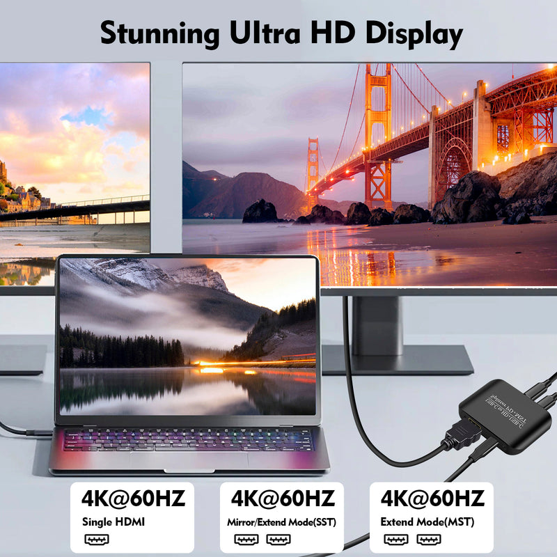 4K60TYPE-C to HDMI+TYPE-C Adapter Same Display PD Power Supply Splitter MST/PD