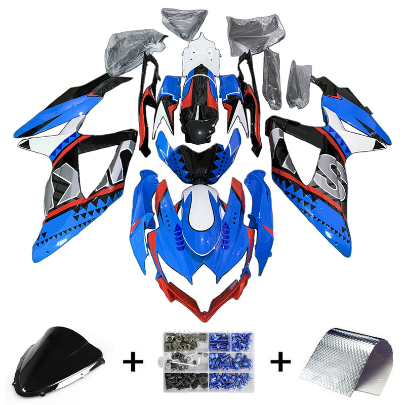 Amotopart Suzuki GSXR 600/750 2008-2010 K8 Fairing Kit Bodywork Plastic ABS