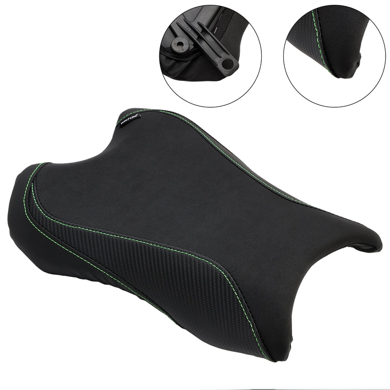 Front Driver Seat Raider Cushion Fit Green For Kawasaki Zx-10R/Rr 2021-2023 Green