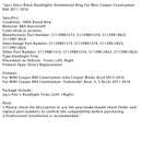 2pcs Gloss Black Headlights Ornamental Ring For Mini Cooper Countryman R60