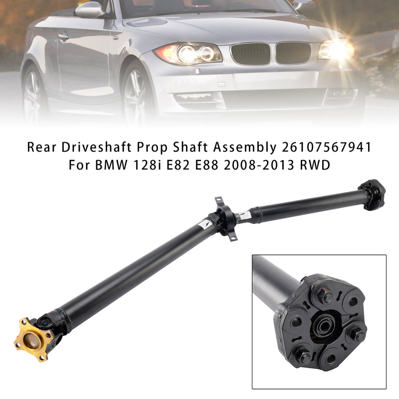 Rear Driveshaft Prop Shaft Assembly 26107567941 For BMW 128i E82 E88 2008-2013